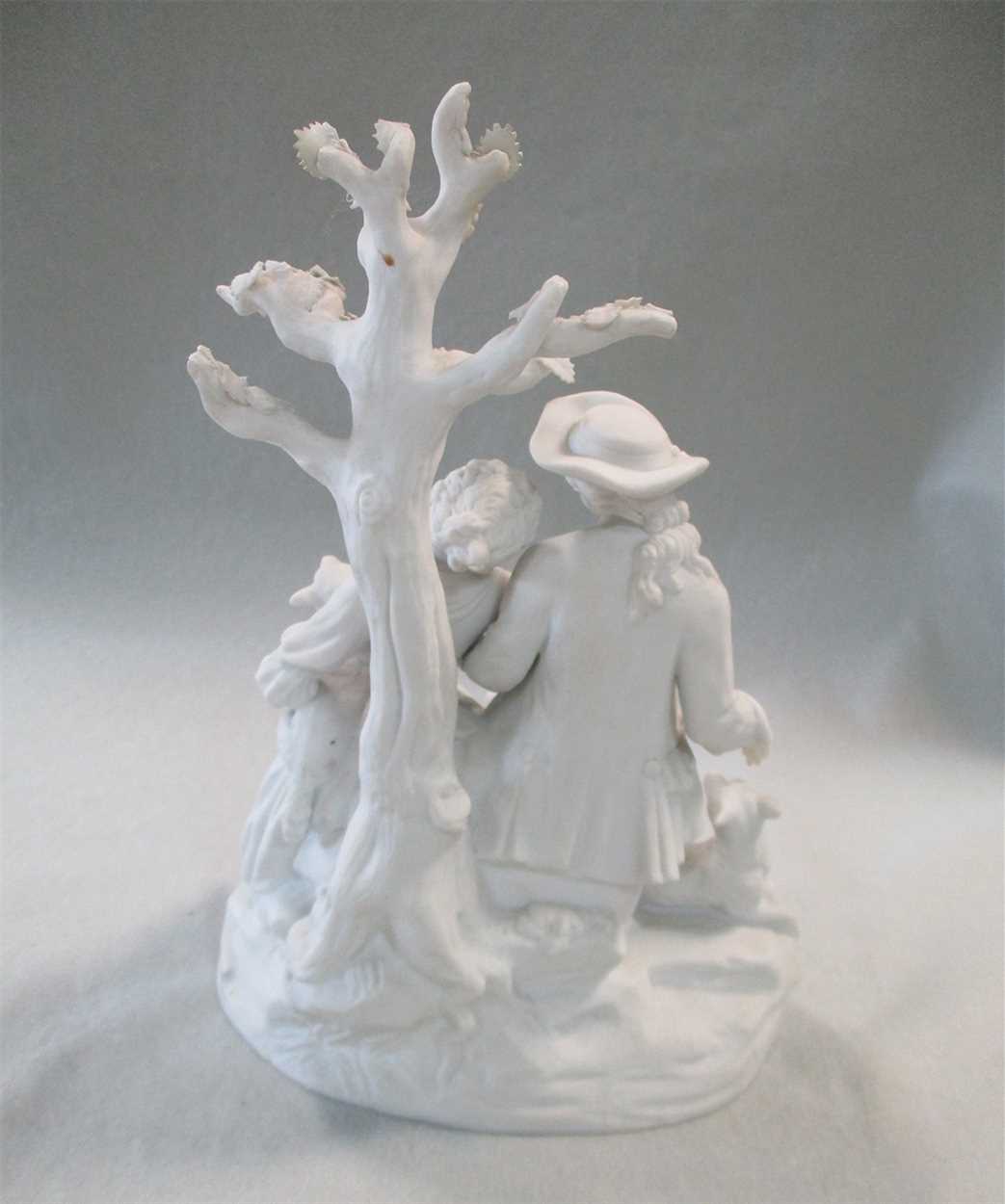 A bisque porcelain figure group, possibly Sevres, - Image 4 of 5