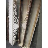 Four plaster moulded canopies