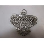 A Victorian silver spring loaded clip