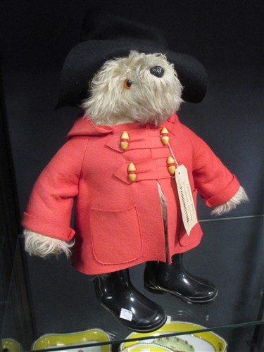 Paddington Bear - model bear with original clothing; and original Michael Bond letter and two signed