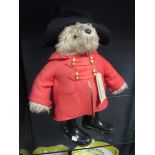 Paddington Bear - model bear with original clothing; and original Michael Bond letter and two signed