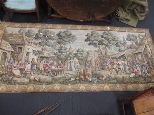 A Jules Pansu of Paris commemorative tapestry dated 1978, 120 x 300 together with another unlabelled