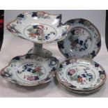 A Victorian stoneware part dessert service, "Persiana", comprising 17 pieces some A/F