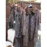 A ladies brown fur coat size 14 together with a ladies 3/4 length brown fur coat approx size 14