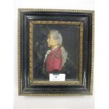 A 19th century wax portrait, possibly of Bonnie Prince Charlie