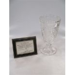 A limited edition 'Robert the Bruce' glass goblet,