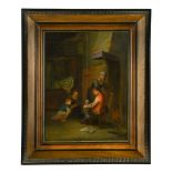 Manner of Adriaen van Ostade An Interior with peasant family