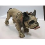 A French 1930's papier mache barking dog in working order