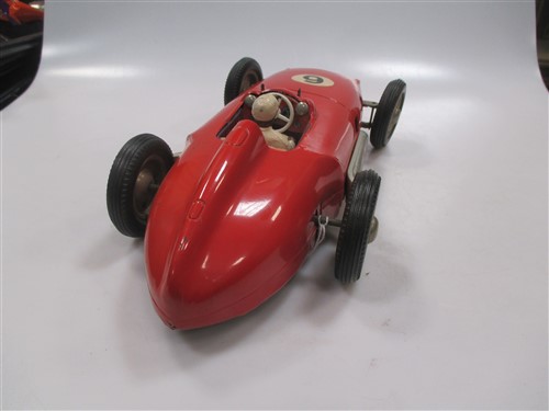 A West Germany Mercedes friction drive tinplate race car - Image 3 of 7