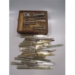 A collection of 19th century cutlery