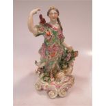 An 18th century Derby encrusted porcelain figure of Diana A/F