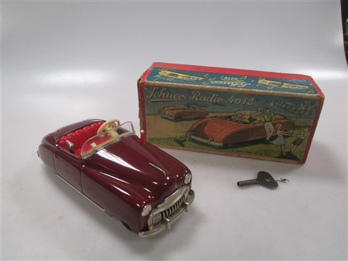 A Shuco clockwork 'Radio 4012' car, boxed