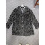 A ladies full length dark brown fur coat size 16/18, together with another 3/4 length fur coat