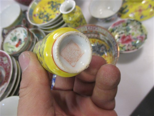 A collection of 20th century Chinese 40 miniature porcelain vases etc - Image 5 of 5