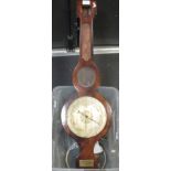 A 19th century mahogany banjo cased barometer