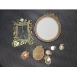 Eight asserted Edwardian and later brass photo frames.