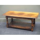 An oak coffee table 45 x 106 x 51cm