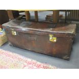 A late 19th century travelling trunk 46 x 123 x 34cm