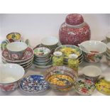 A collection of 20th century Chinese 40 miniature porcelain vases etc