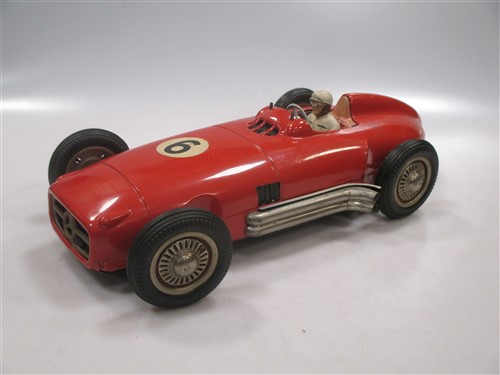 A West Germany Mercedes friction drive tinplate race car