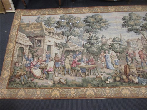 A Jules Pansu of Paris commemorative tapestry dated 1978, 120 x 300 together with another unlabelled - Bild 2 aus 5