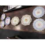 A group of early 19th century porcelain dessert plates,