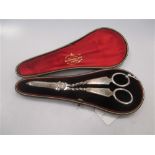 A pair of silver grape shears