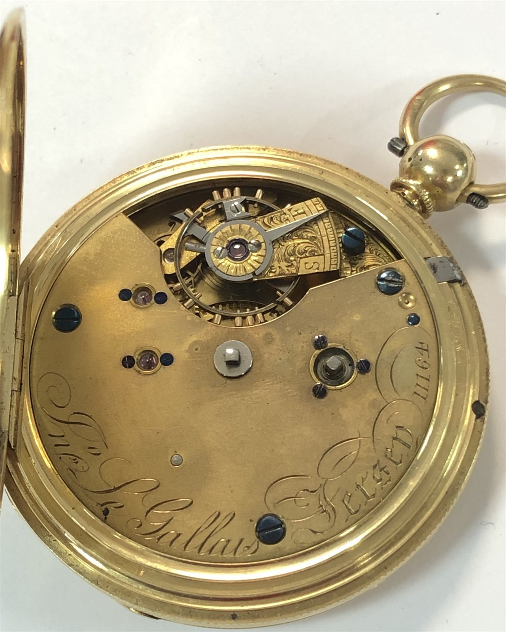 John Le Gallais, Jersey - A Victorian 18ct gold full hunter dress pocket watch, - Bild 9 aus 10