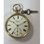 J.W. Benson - A Victorian 18ct gold open faced pocket watch,