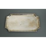 A 19th century French metalwares silver dressing table tray,