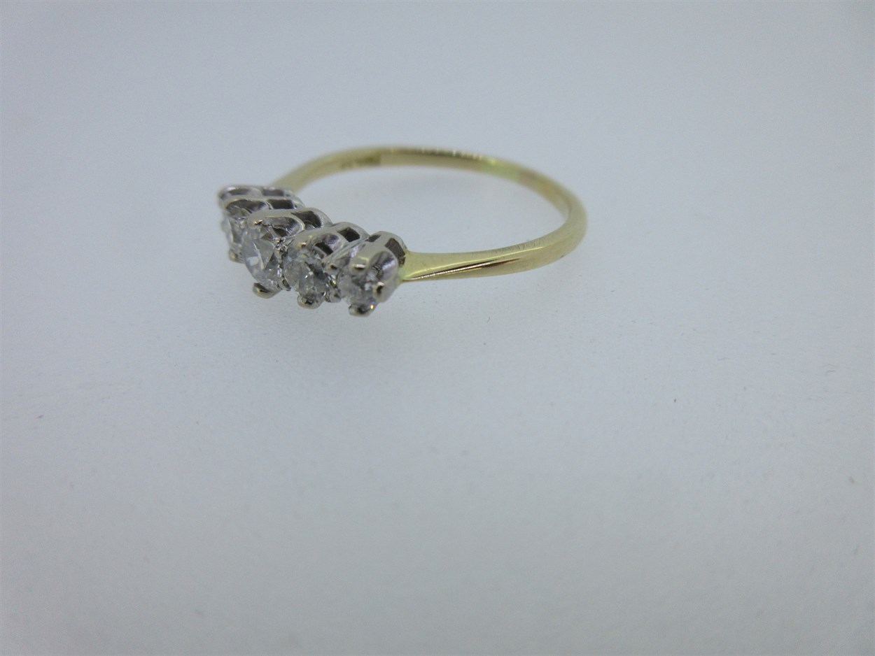 A five stone diamond ring, - Image 5 of 5