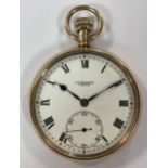 J.W. Benson - A George V 9ct gold open faced pocket watch,