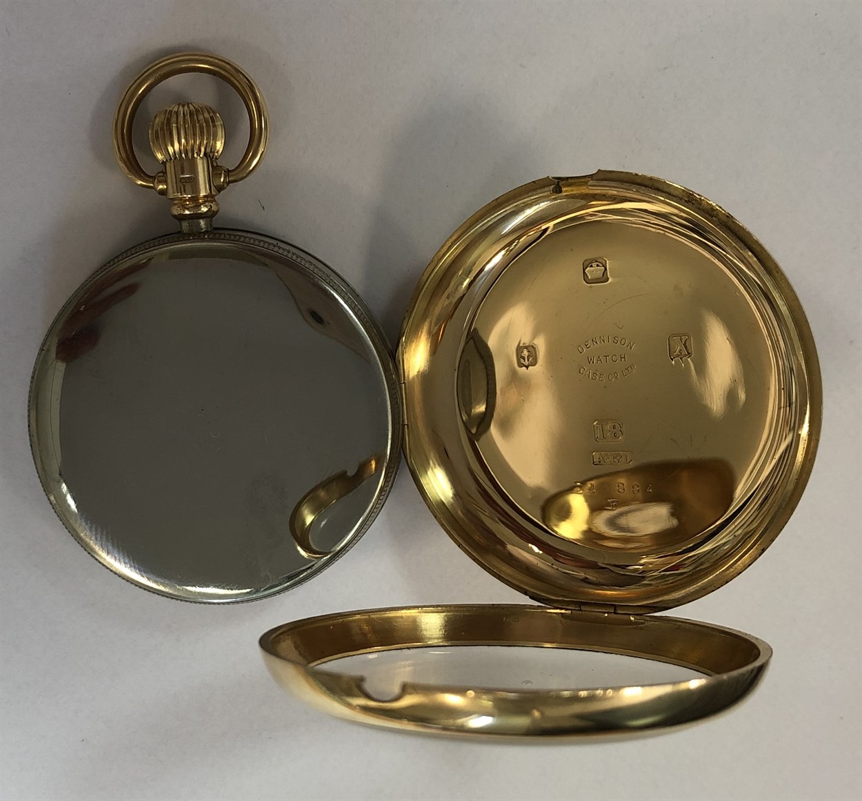 Omega - An 18ct gold open faced pocket watch, - Bild 3 aus 7