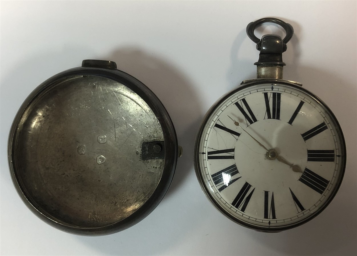 John Sweden, Hexham - A William IV silver pair cased pocket watch, - Bild 2 aus 10