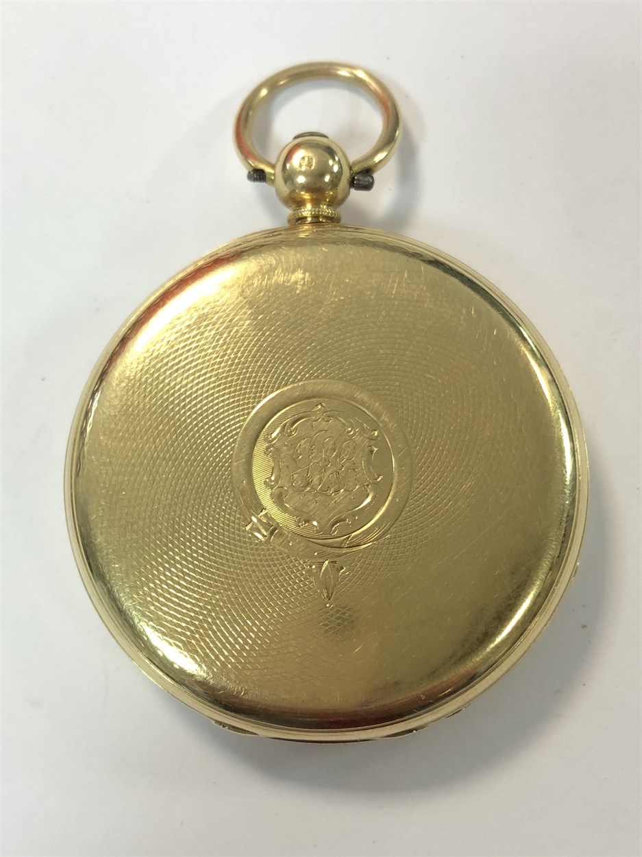 John Le Gallais, Jersey - A Victorian 18ct gold full hunter dress pocket watch, - Bild 2 aus 10