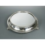 A silver plated table cake stand,