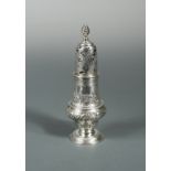 A George III silver sugar caster,