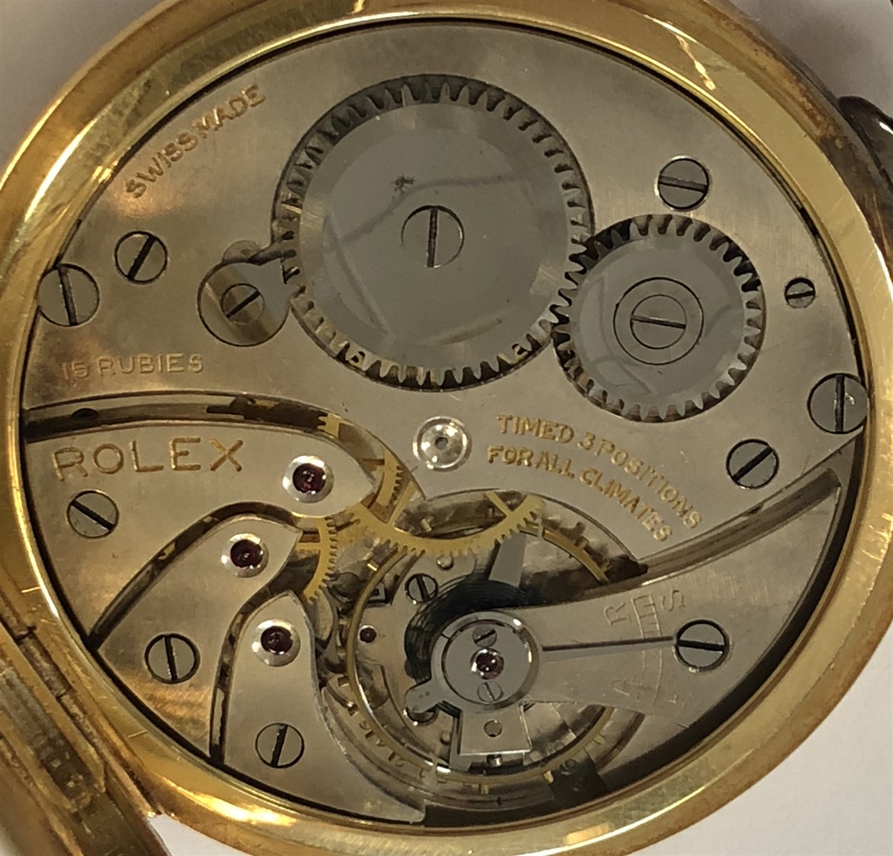 Rolex - A George V 18ct gold open faced dress pocket watch, - Bild 7 aus 7