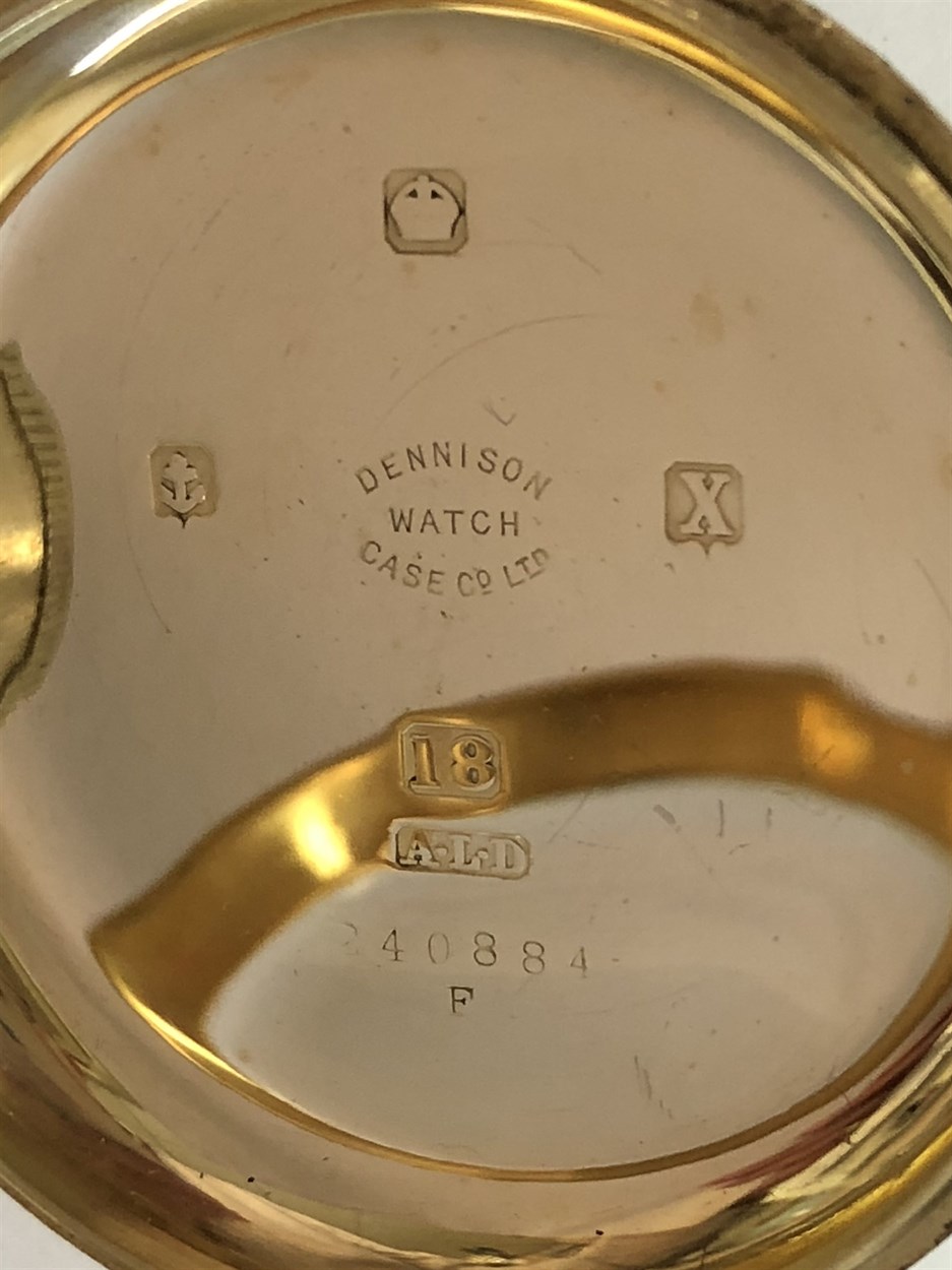 Omega - An 18ct gold open faced pocket watch, - Bild 4 aus 7