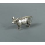 A German miniature semi-naturalistic cow creamer,