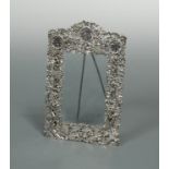 A Chinese export metalwares easel back photograph frame,