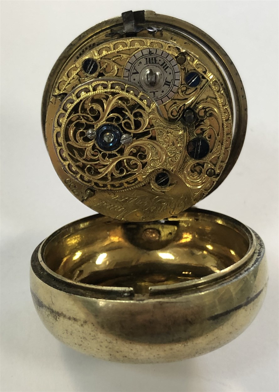 Benjamin Maud, London - A George III silver pair cased pocket watch, - Bild 7 aus 19