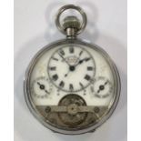 Schild & Cie - A Hebdomas 8 day calendar open faced pocket watch,