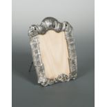 A Chinese export metalwares easel back photograph frame,