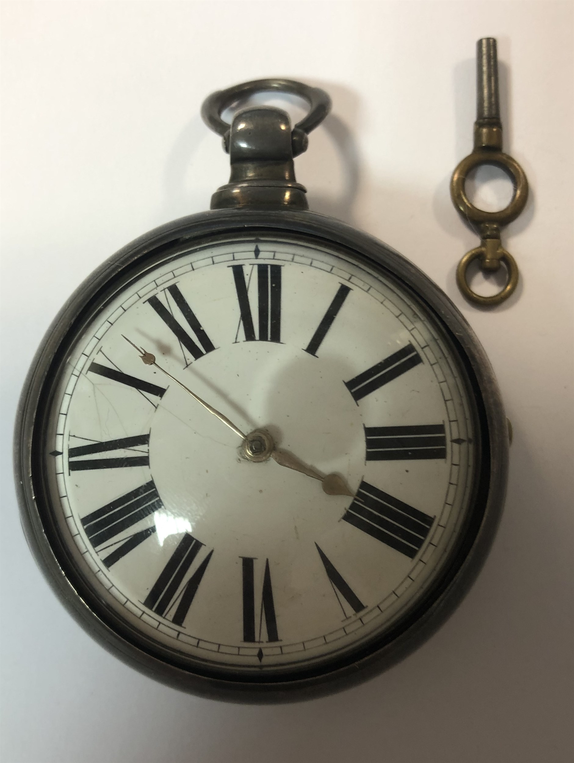 John Sweden, Hexham - A William IV silver pair cased pocket watch,