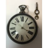 John Sweden, Hexham - A William IV silver pair cased pocket watch,