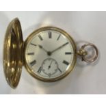 W. Cross, London - A Victorian 18ct gold full hunter pocket watch,