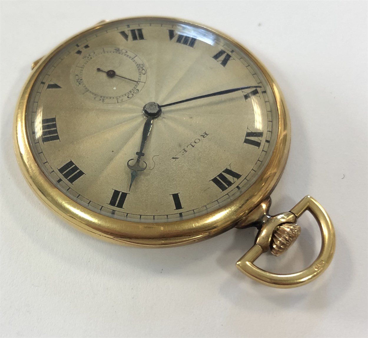 Rolex - A George V 18ct gold open faced dress pocket watch, - Bild 2 aus 7