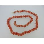 A modern coral necklace,