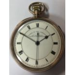William Greenwood, Leeds - A George V 9ct gold open faced chronograph pocket watch,